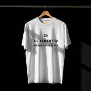 Camiseta: El hábito establece el ritmo del pensamiento
